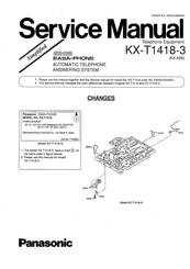 Panasonic KX-T1418-3 Service Manual