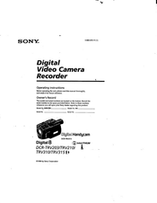 Sony Digital 8 DCR-TRV315 Operating Instructions Manual