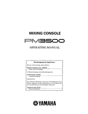 Yamaha PM3500 Operating Manual