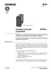 Siemens RWF40.012B97 Quick Start Manual