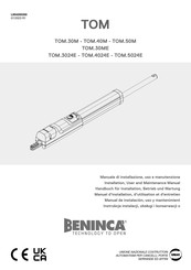 Beninca KTOM4024E.FR Installation, User And Maintenance Manual