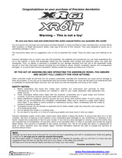Precision Aerobatics XR-61T Manual