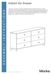Mocka Hobart Six Drawer Assembly Instructions Manual