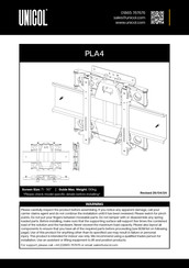 Unicol PLA4 Installation Instructions