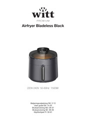 Witt Premium Airfryer Bladeless Black User Manual