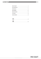 Pro-Craft PLG700 Manual