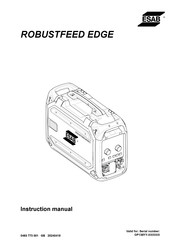 ESAB ROBUSTFEED EDGE Instruction Manual