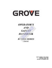 Grove RT 9000E Series Operator’s And Safety Handbook