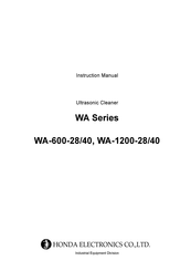 Honda Electronics WA-1200-28/40 Instruction Manual