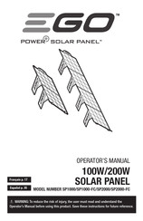 EGO POWER+ SP1000 Operator's Manual