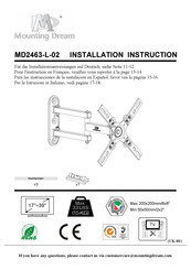 Mounting Dream MD2463-L-02 Installation Instruction