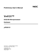 Nec VR4131 mPD30131 Preliminary User's Manual