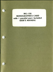 Diamond Flower Ink MG-150 User Manual