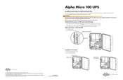 EnerSys Alpha Micro 100 Installation Instructions