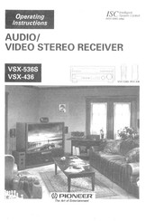 Pioneer VSX-536S Operating Instructions Manual