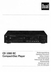 Dual CD 1080 RC Operating Instructions Manual