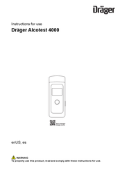 Dräger Alcotest 4000 Instructions For Use Manual