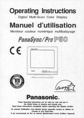 Panasonic PanaSync/Pro P50 Operating Instructions Manual