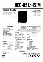 Sony HCD-H51M Service Manual