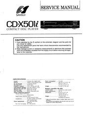 Sansui CD-X501i Service Manual