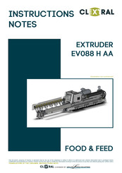 GROUPE LEGRIS INDUSTRIES CLEXTRAL EXTRUDER EVOLUM EV088 Instructions Note