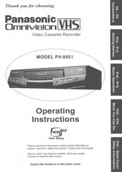 Panasonic Omnivision PV-8451 Operating Instructions Manual