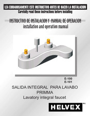 Helvex E-100 Installation And Operation Manual