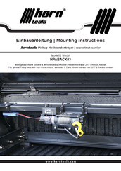 Horn Tools HPABACK03 Mounting Instructions