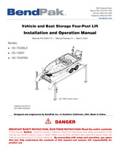 BendPak HD-75BXT Installation And Operation Manual