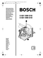 Bosch 0 601 999 019 Operating Instructions Manual