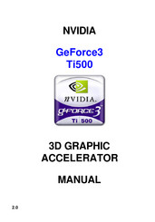 Nvidia GeForce 3 Ti500 Manual