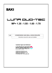 Baxi luna duo-tec MP+ 1.50 Instructions Manual For Users And Installers
