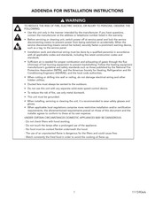 NuTone Elite EBS1244SS Addendum For Installation Instructions