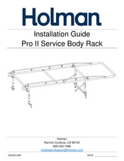 Holman Pro II Service Body Rack Installation Manual