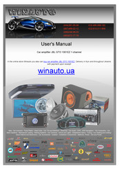 Harman JBL GTO-1001EZ Owner's Manual