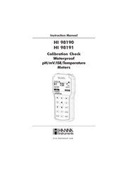 Hanna Instruments HI98190 Instruction Manual