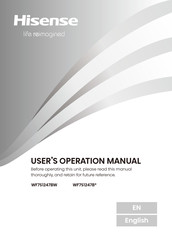 Hisense WF7S1247B Series User's Operation Manual