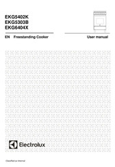 Electrolux EKG5303B User Manual