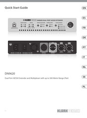 Klark Teknik DN9620 Quick Start Manual