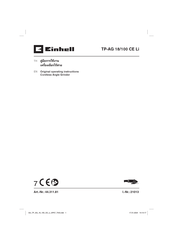 EINHELL TP-AG 18/100 CE Li Original Operating Instructions