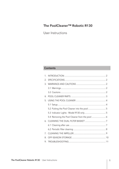 Hayward PoolCleaner Robotic R130 User Instructions