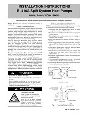 ICP N4H4 Installation Instructions Manual
