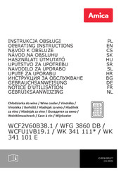 Amica WCFU1VB19.1 Operating Instructions Manual