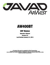 ArWest JAVAD AW400BT Operator's Manual