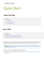 Juniper Mist Edge Manual