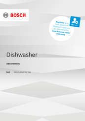 Bosch SMS2HVW67G Information For Use