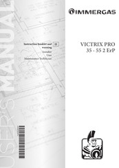 Immergas Victrix Pro 55 2 ErP Instruction Booklet And Warning