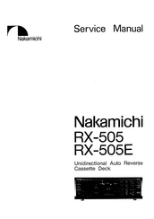 Nakamichi RX-505 Service Manual