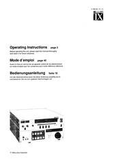 Sony VO9800P Operating Instructions Manual