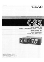 Teac C-2X Owner's Manual